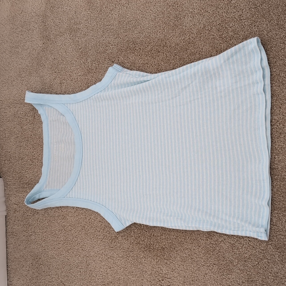 American Eagle Blue Striped Tank Size M